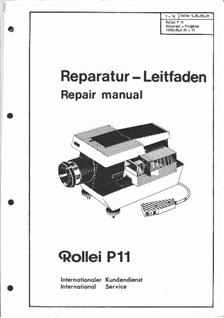 Rollei P 11 Universal manual. Camera Instructions.